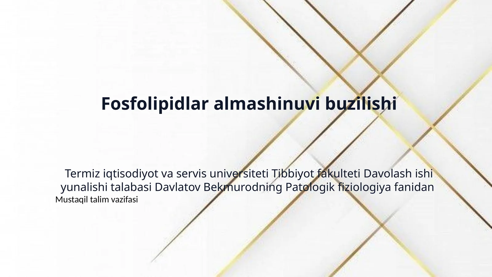 Fosfolipidlar almashinuvi buzilishi