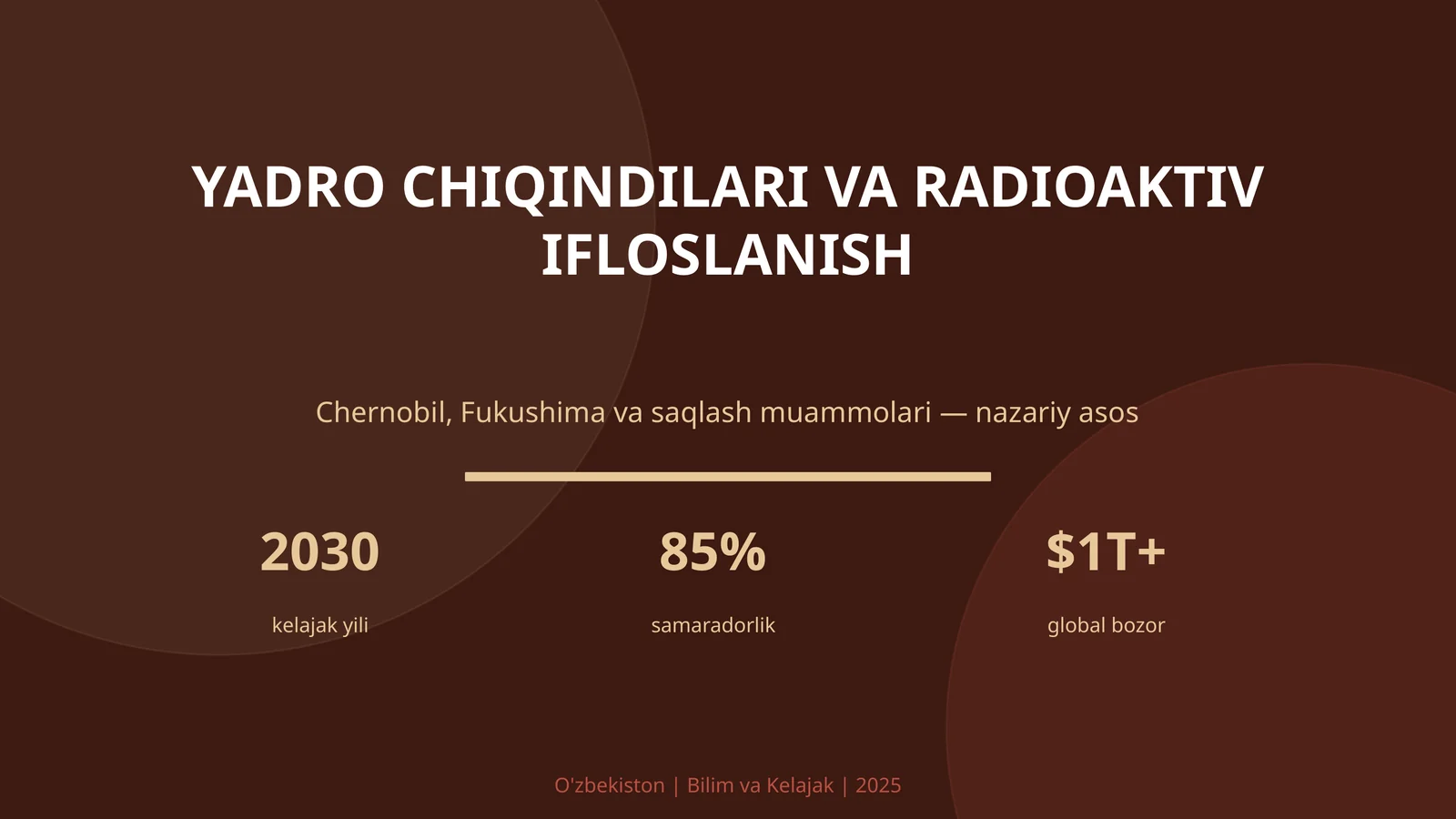 Yadro chiqindilari va radioaktiv ifloslanish