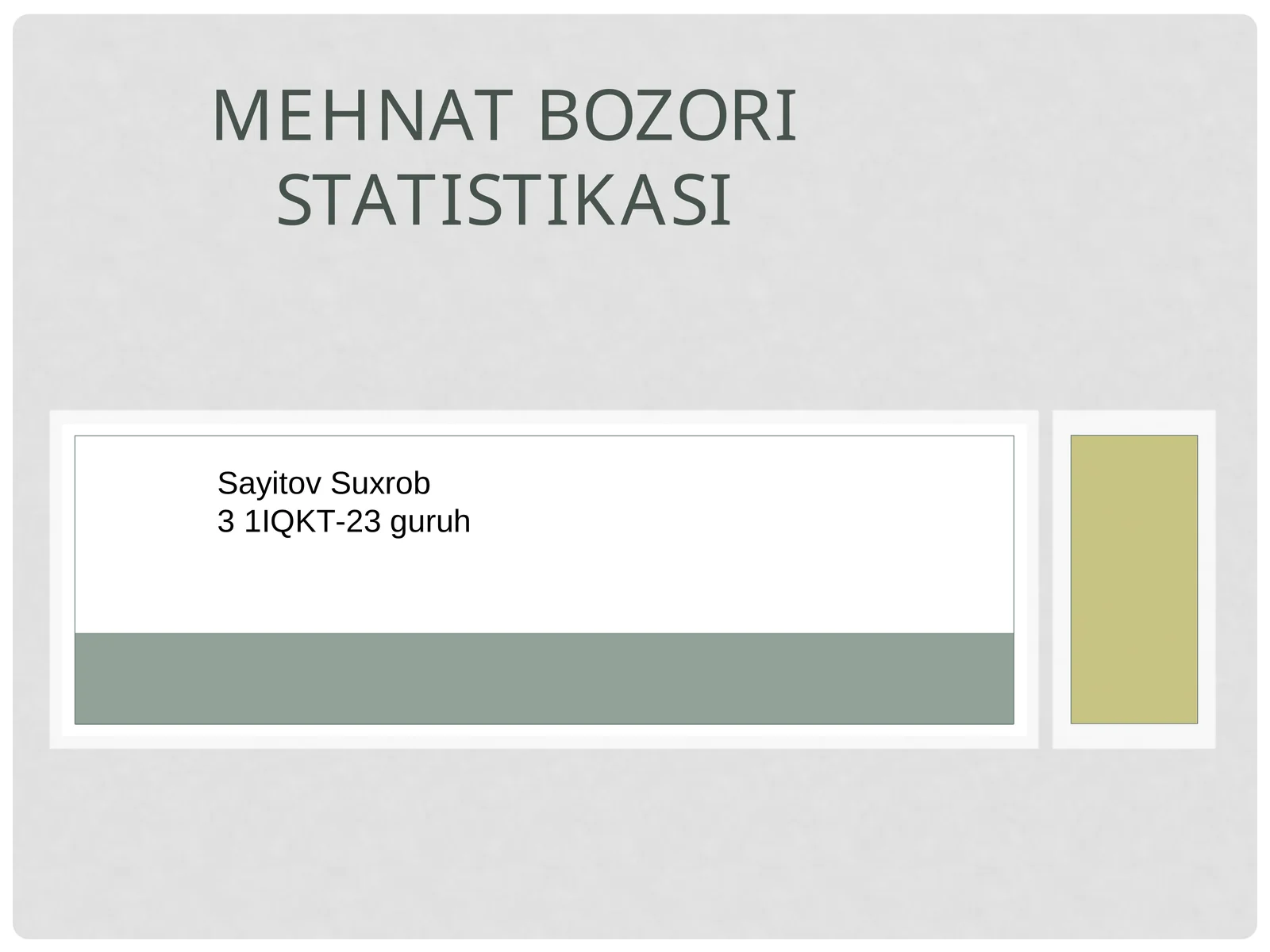 Mehnet bozori statistikasi