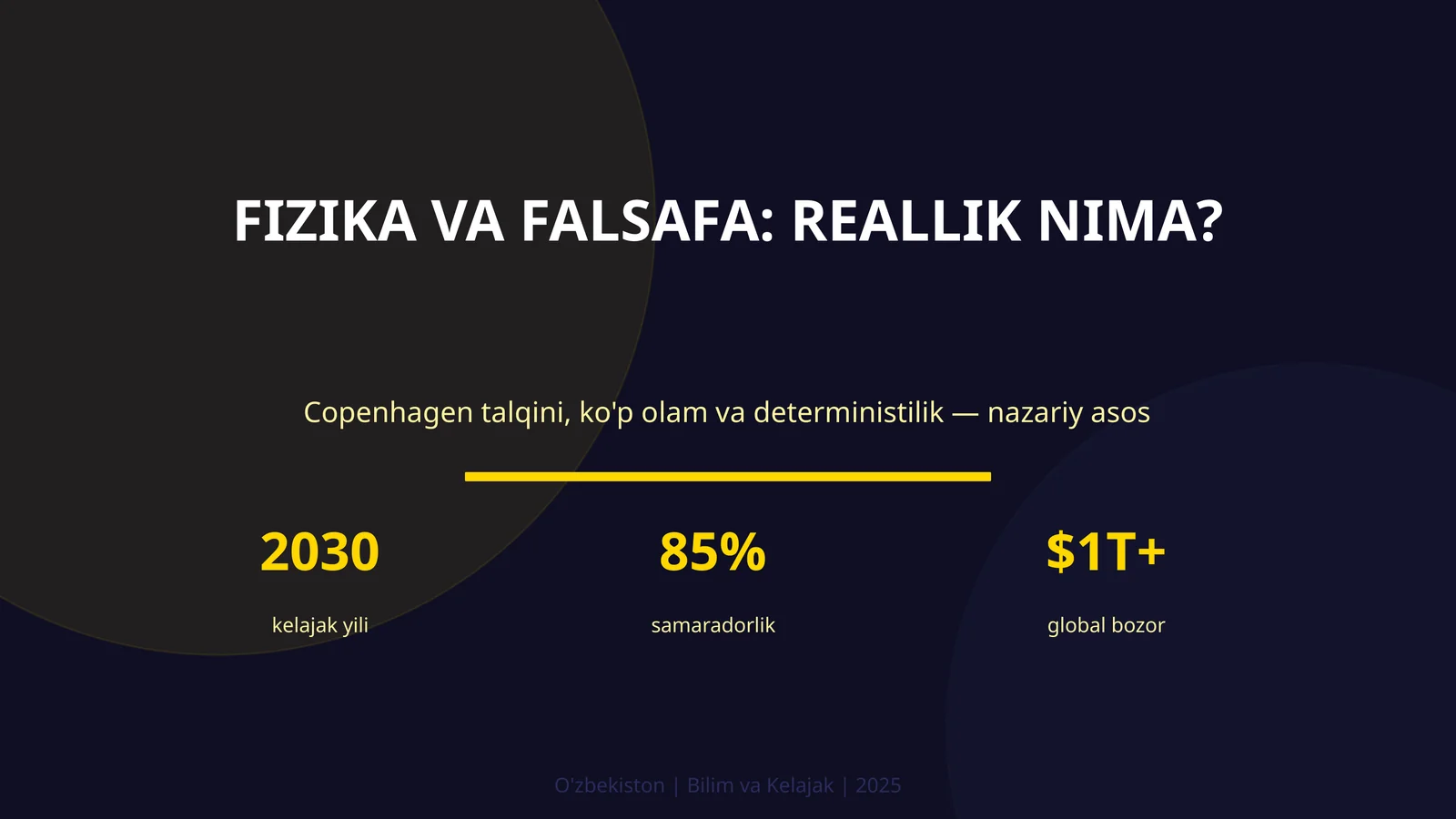 FIZIKA VA FALSAFA: REALLIK NIMA?