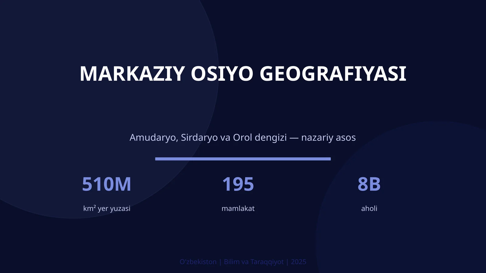MARKAZIY OSIYO GEOGRAFIYASI